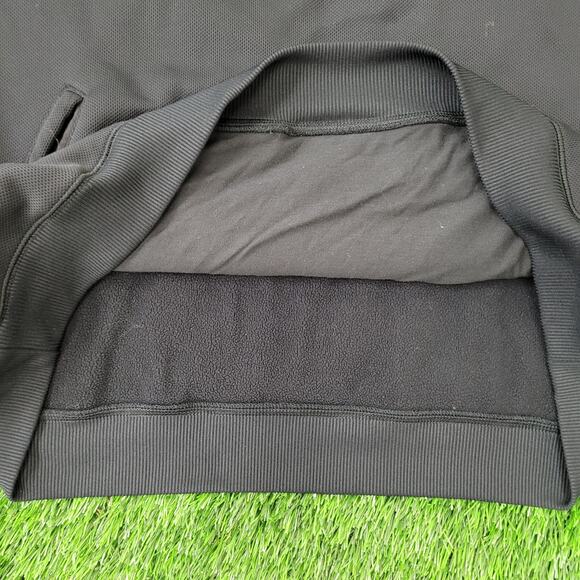 Adidas 1/4-Zip Track Jacket 2XL/3XL 26x33 Black Sleeve-Stripes - Picture 16 of 16